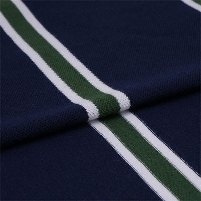 Ein guter Preis. Gute Textur Atmungserhaltendes, abnutzungsbeständiges gestreiftes Strickgewebe für Polohemden Online