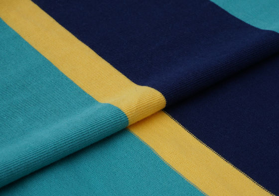 Ein guter Preis. Atmungsaktive und natürliche Haut-freundliche Textur Weich gestreiftes Strick für T-Shirt Online