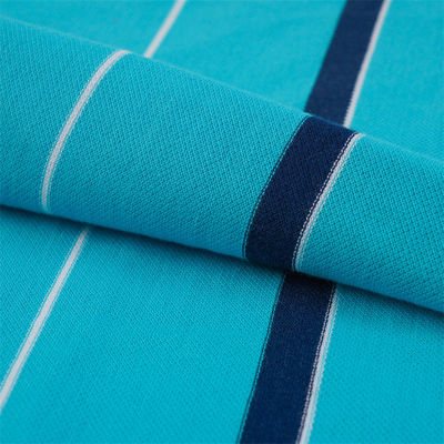 Ein guter Preis. Langlebig und leicht zu pflegen und atmungsaktiv, komfortabel gestreiftes Strickgewebe für Polo-Shirt Online