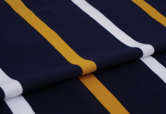 Ein guter Preis. Hochwertiger, atmungsaktiver und bequemer gestreifter Strickstoff für Poloshirts Online