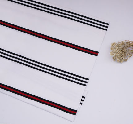 Gesunder, atmungsaktiver und bequemer gestreifter Strickstoff für T-Shirts