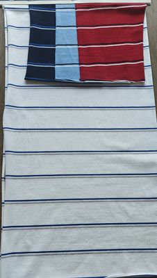 Ein guter Preis. Atmungsaktiver gestreifter Strickstoff 95 % Baumwolle 5 % Elasthan für Freizeitkleidung Online