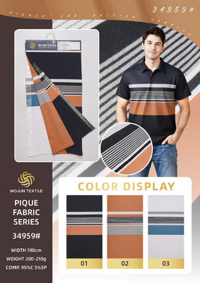 Ein guter Preis. Atmungsaktiver, gesunder und farbechter gestreifter Strickstoff für Poloshirts Online