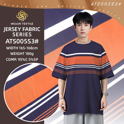 Healthy And Comfortable And smoothHealthy Striped Knit Fabric For T-Shirt
