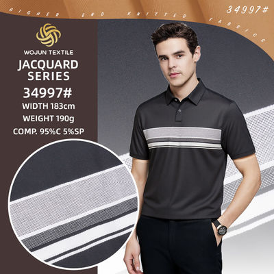 Comfortable, Breathable Good Texture And Breathable Striped Knit Fabric For Polo Shirt