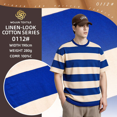 Ein guter Preis. Skin-Friendly And Durable And Washable Stylish Striped Knit Fabric  For T-Shirt Online