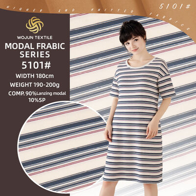 Ein guter Preis. Komfortabel und gesund und langlebig und glatt gestreiftes Strickgewebe für T-Shirt-Hausbekleidung Online