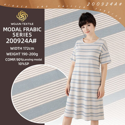 Ein guter Preis. Elastisch, bequem und hochwertig, natürlich gestreiftes Baumwollgewebe für ein Polo-Shirt Online