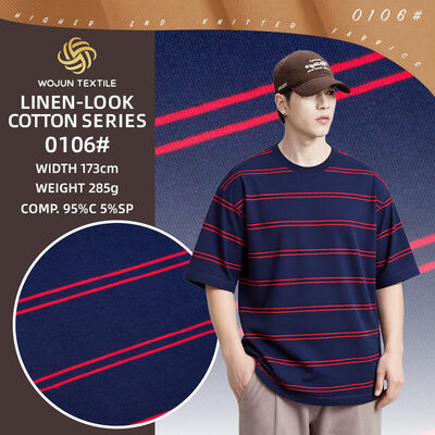 Ein guter Preis. Glatte, atmungsaktive und feuchtigkeitsfeste gestreifte Strickstoffe für T-Shirts Online