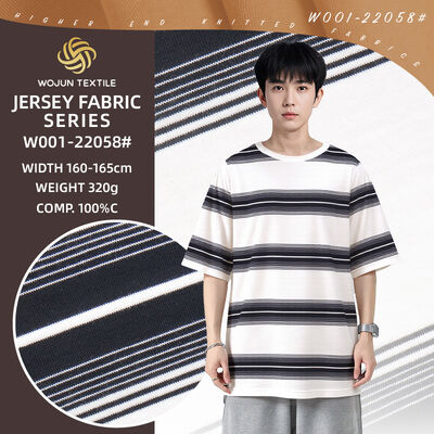 Ein guter Preis. Komfortabel und atmungsaktiv Hautfreundlich und gesund natürlich gestreiftes Baumwollgewebe für T-Shirt Online