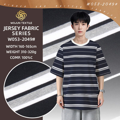 Ein guter Preis. Gute Qualität und atmungsaktiver, hautfreundlicher Baumwollstoff mit Streifen für T-Shirts Online