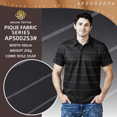 Ein guter Preis. Atmungsaktives, verschleißfestes, hochwertiges, strapazierfähiges, gestreiftes Strickgewebe für Poloshirts Online