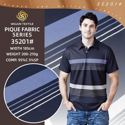 Ein guter Preis. Streifenbaumwoll-Pike-Textil: 185 cm breite Strecke für modernen Preppy Online