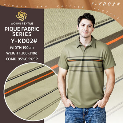 Ein guter Preis. Strippige Baumwoll-Pike-Stoffe: 190cm Breite 95/5 Stretch für Polos Online