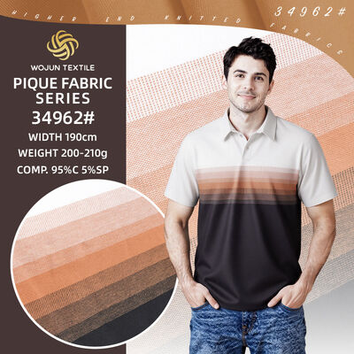 Ein guter Preis. Strippige Baumwoll-Pike-Stoffe: 190cm Breite 95/5 Stretch für Polos Online