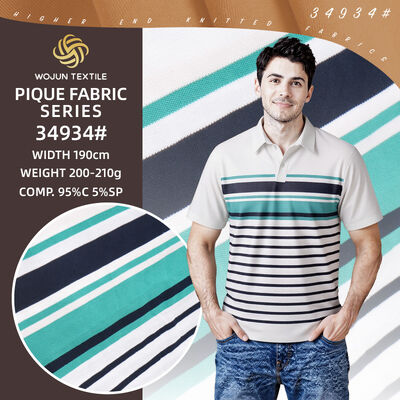 Ein guter Preis. Premium gestreifter Baumwoll-Pique-Gewebe: Die 95/5-Mischung für Luxus-Polos (68 Zeichen) Online