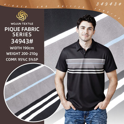 Ein guter Preis. Premium gestreifter Baumwoll-Pique-Gewebe: Die 95/5-Mischung für Luxus-Polos (68 Zeichen) Online